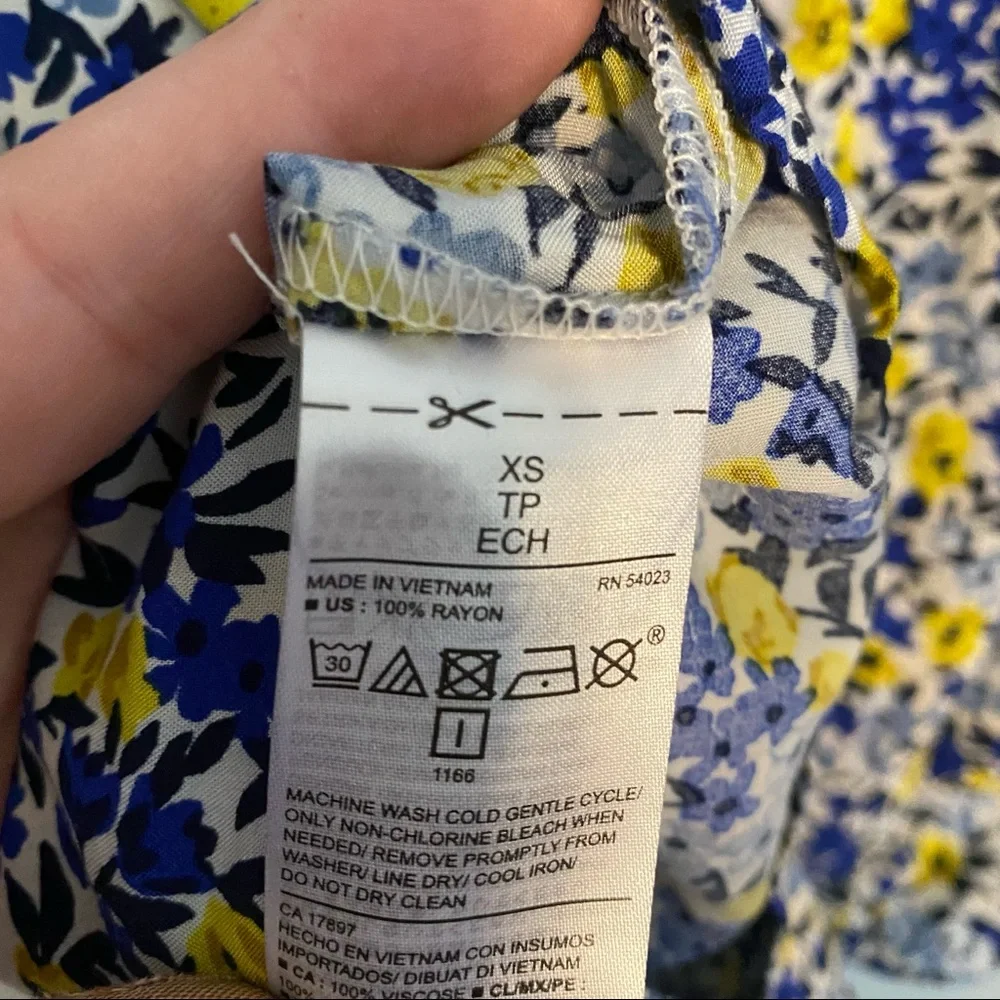 OLD NAVY floral long sleeve shift dress sz XS